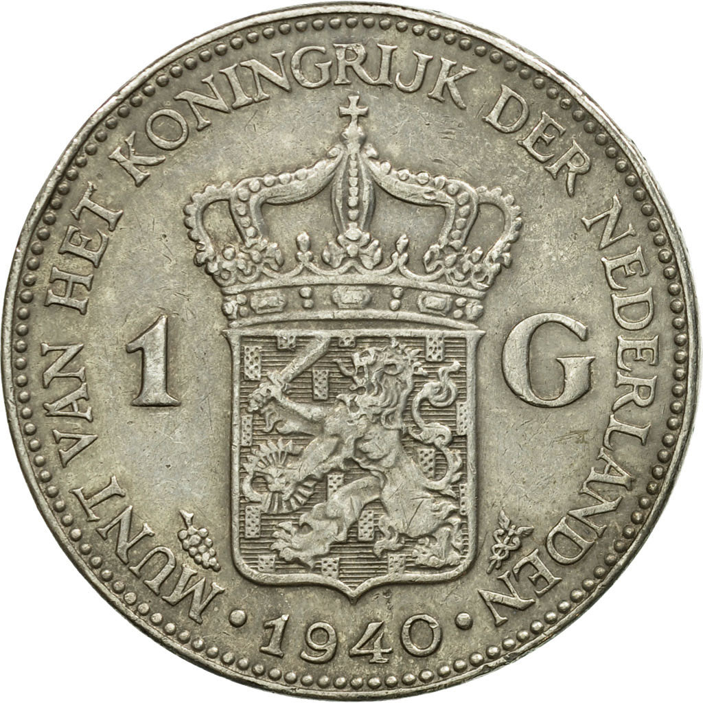 Moneta, Paesi Bassi, Wilhelmina I, Gulden, 1940, BB, Argento, KM:161.1