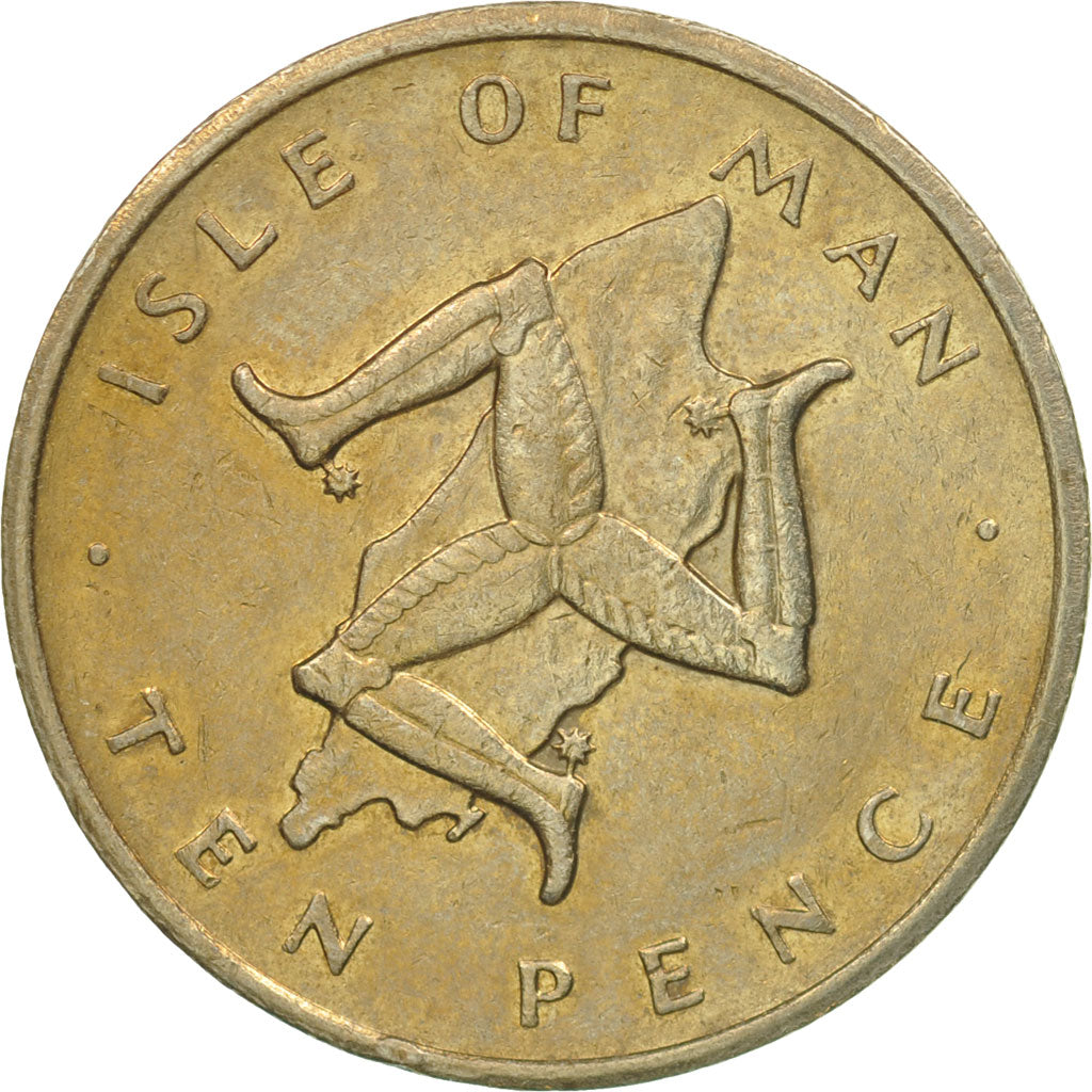Coin, Isle of Man, Elizabeth II, 10 Pence, 1976, Pobjoy Mint, VF(30-35)