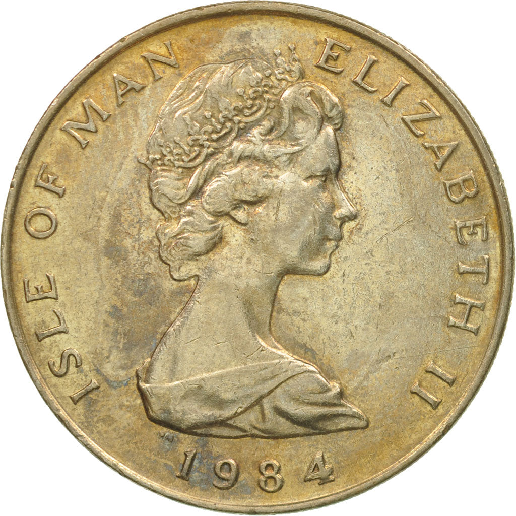 Monnaie, Isle of Man, Elizabeth II, 10 Pence, 1984, Pobjoy Mint, TB