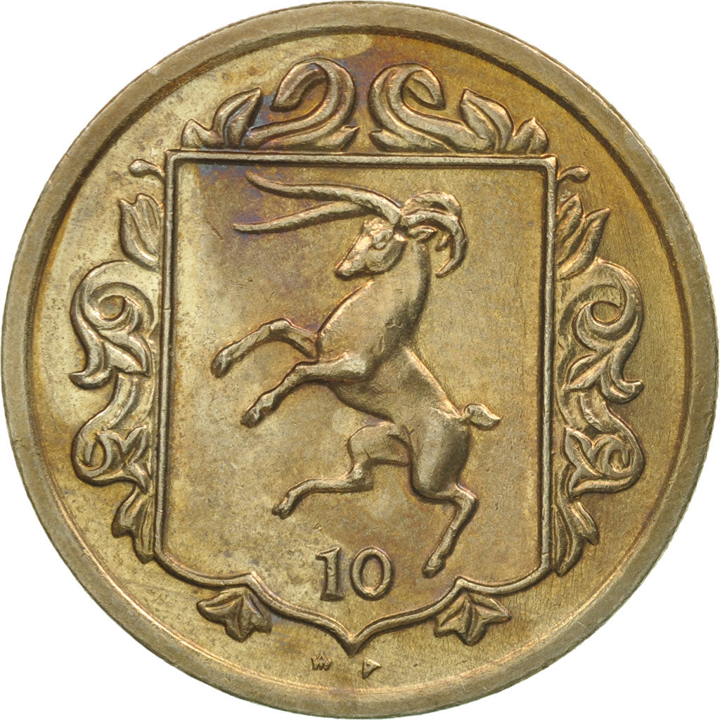 Monnaie, Isle of Man, Elizabeth II, 10 Pence, 1984, Pobjoy Mint, TB