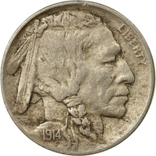Monnaie, États-Unis, Buffalo Nickel, 5 Cents, 1914, U.S. Mint, Philadelphie