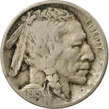 Moneta, Stati Uniti, Buffalo Nickel, 5 Cents, 1915, U.S. Mint, Denver, MB
