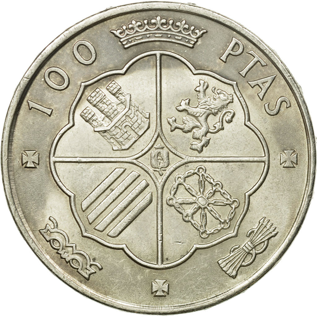 Moneta, Spagna, Caudillo and regent, 100 Pesetas, 1966, Madrid, MB+, Argento