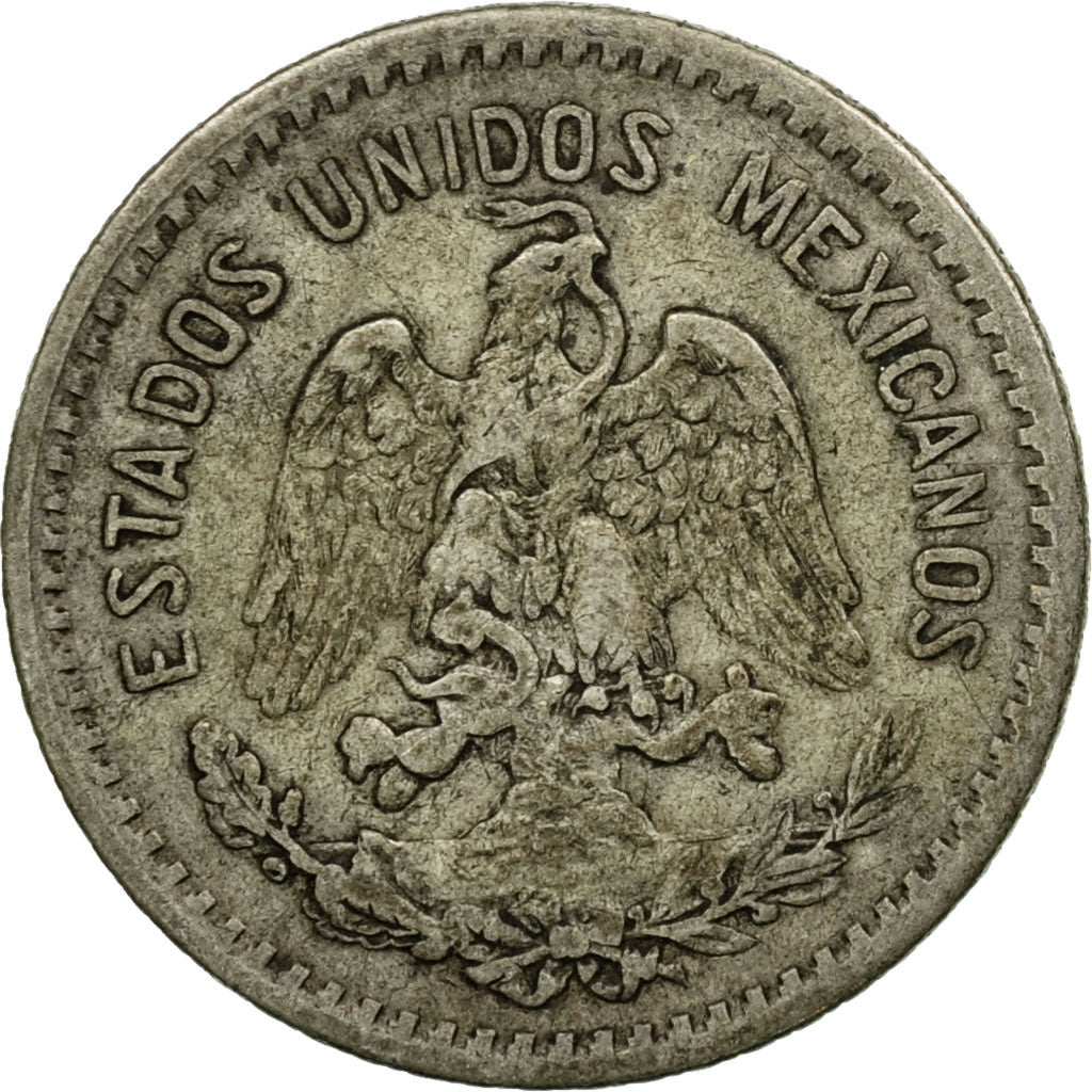 Moneta, Messico, 10 Centavos, 1910, Mexico City, MB+, Argento, KM:428