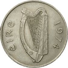 Monnaie, IRELAND REPUBLIC, 10 Pence, 1974, TB+, Copper-nickel, KM:23