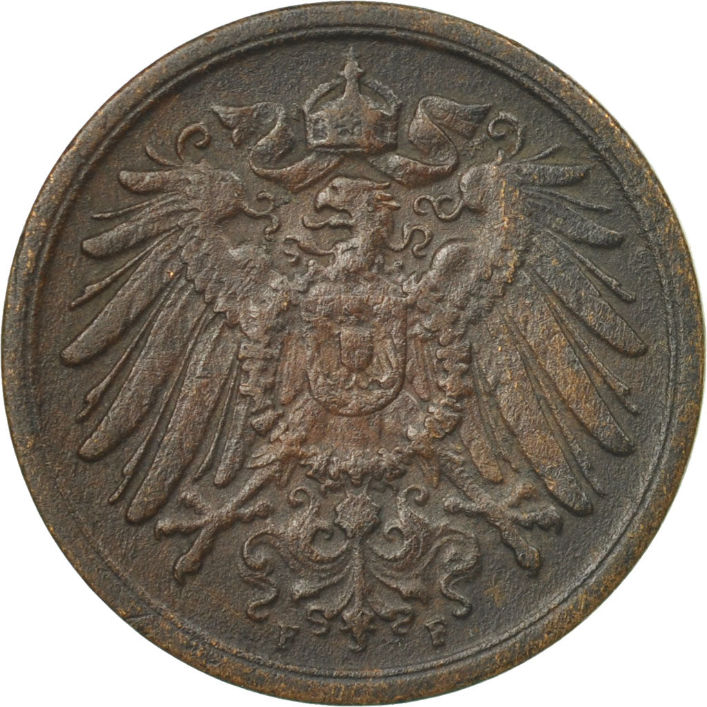 Monnaie, GERMANY - EMPIRE, Wilhelm II, 2 Pfennig, 1906, Stuttgart, TB+, Cuivre
