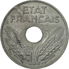 Monnaie, France, État français, 20 Centimes, 1944, Paris, TB+, Iron