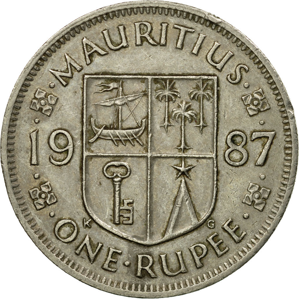 Monnaie, Mauritius, Rupee, 1987, TB+, Copper-nickel, KM:55