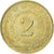 Moneda, Yugoslavia, 2 Dinara, 1976, BC+, Cobre - níquel - cinc, KM:57