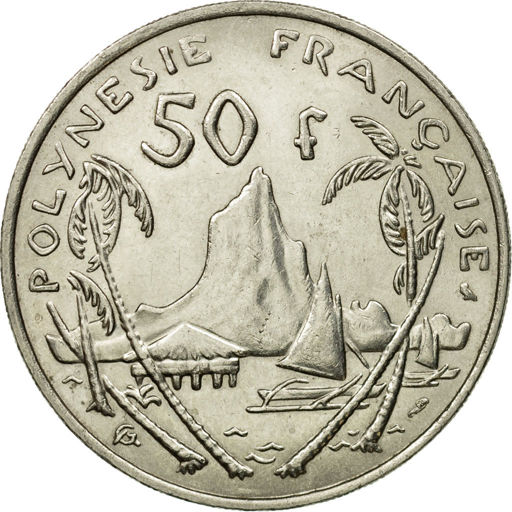 Moneta, Polinesia francese, 50 Francs, 1967, Paris, BB, Nichel, KM:7
