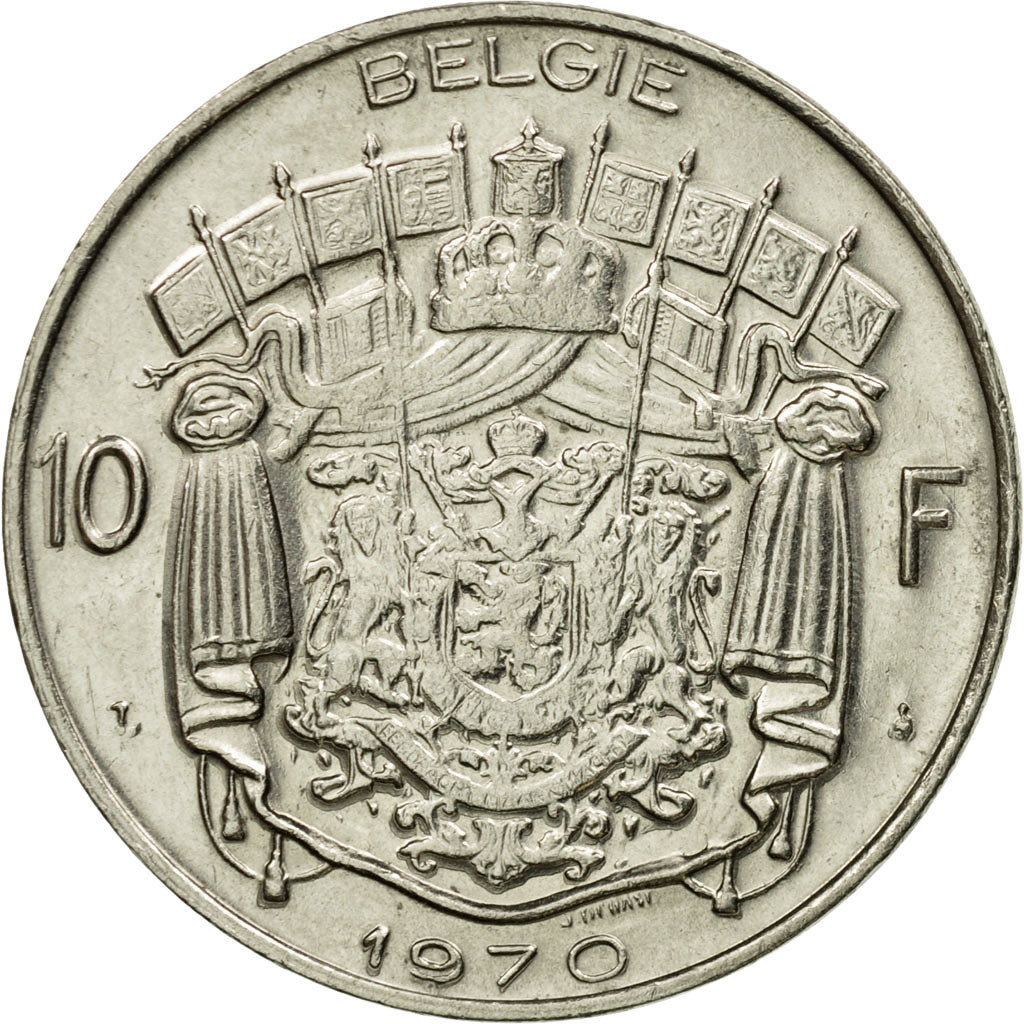 Monnaie, Belgique, 10 Francs, 10 Frank, 1970, Bruxelles, TTB, Nickel, KM:156.1