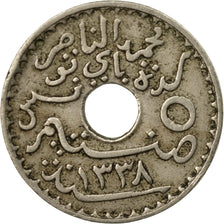 Moneta, Tunisia, Muhammad al-Nasir Bey, 5 Centimes, 1920, Paris, MB+