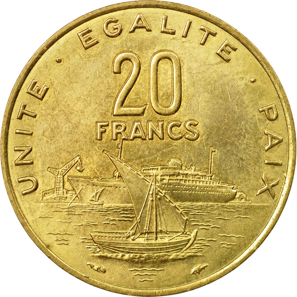 Monnaie, Djibouti, 20 Francs, 1991, Paris, TTB, Aluminum-Bronze, KM:24