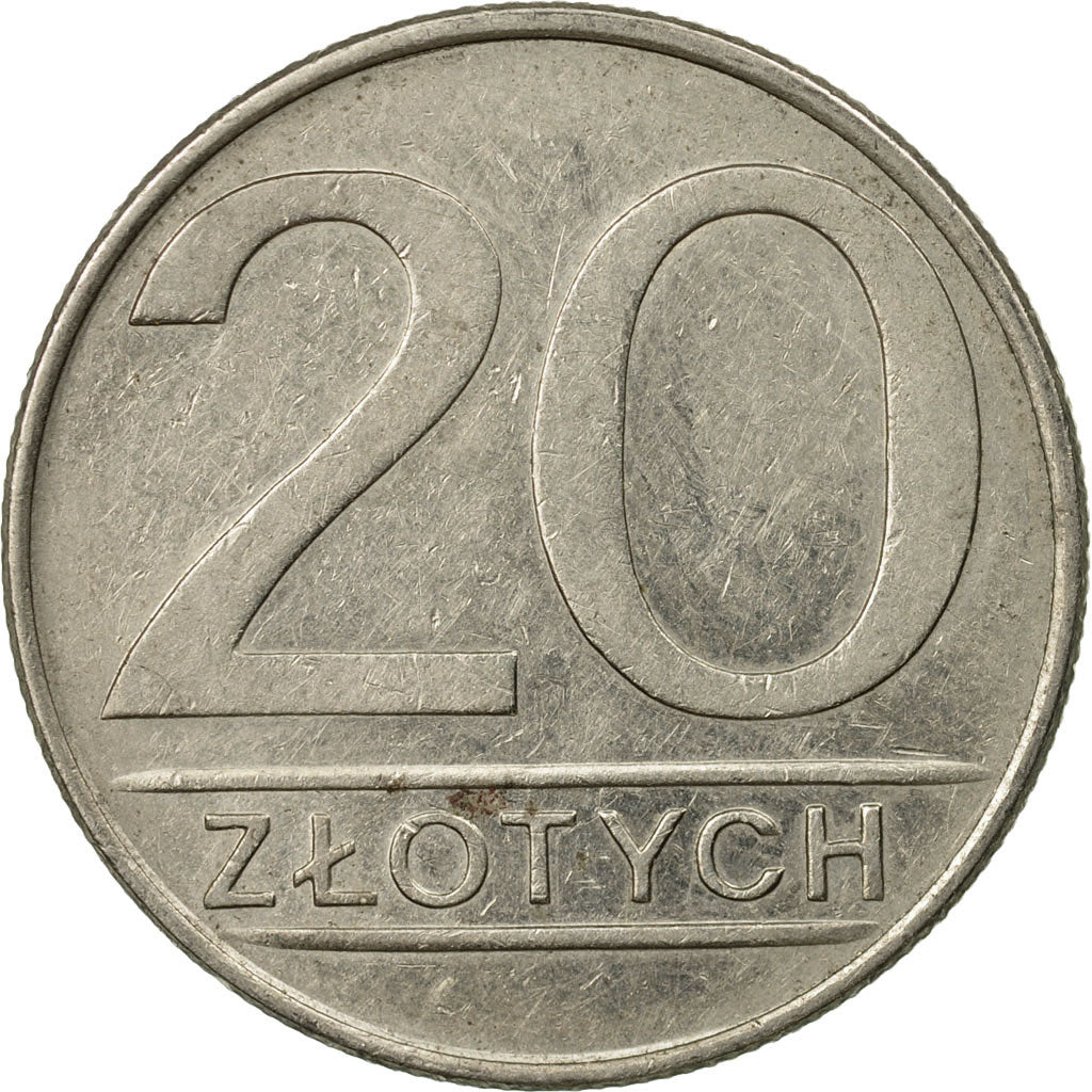 Coin, Poland, 20 Zlotych, 1986, Warsaw, VF(30-35), Copper-nickel, KM:153.1