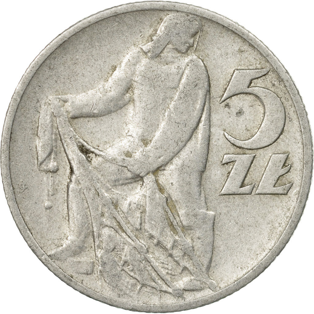 Munten, Polen, 5 Zlotych, 1959, Warsaw, FR+, Aluminium, KM:47
