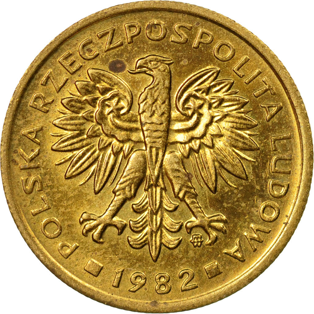 Munten, Polen, 2 Zlote, 1982, Warsaw, FR+, Tin, KM:80.1