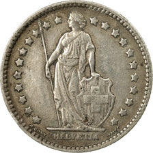 Moneda, Suiza, Franc, 1908, Bern, BC+, Plata, KM:24