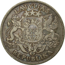 Munten, Letland, Lats, 1924, FR, Zilver, KM:7