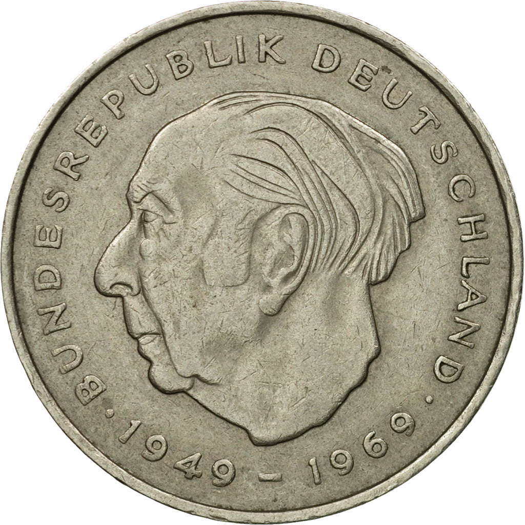 Munten, Federale Duitse Republiek, 2 Mark, 1972, Hambourg, ZF, Copper-Nickel