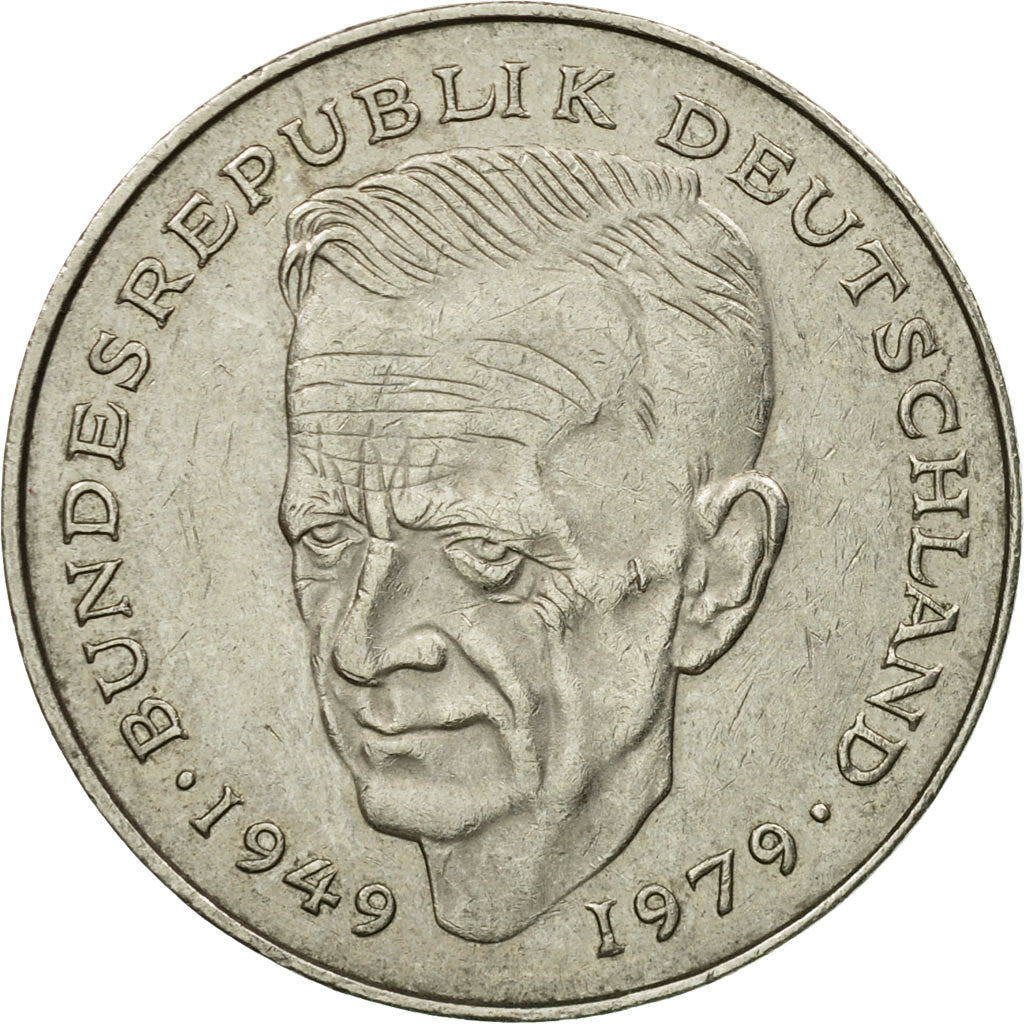 Coin, GERMANY - FEDERAL REPUBLIC, 2 Mark, 1989, Karlsruhe, EF(40-45)