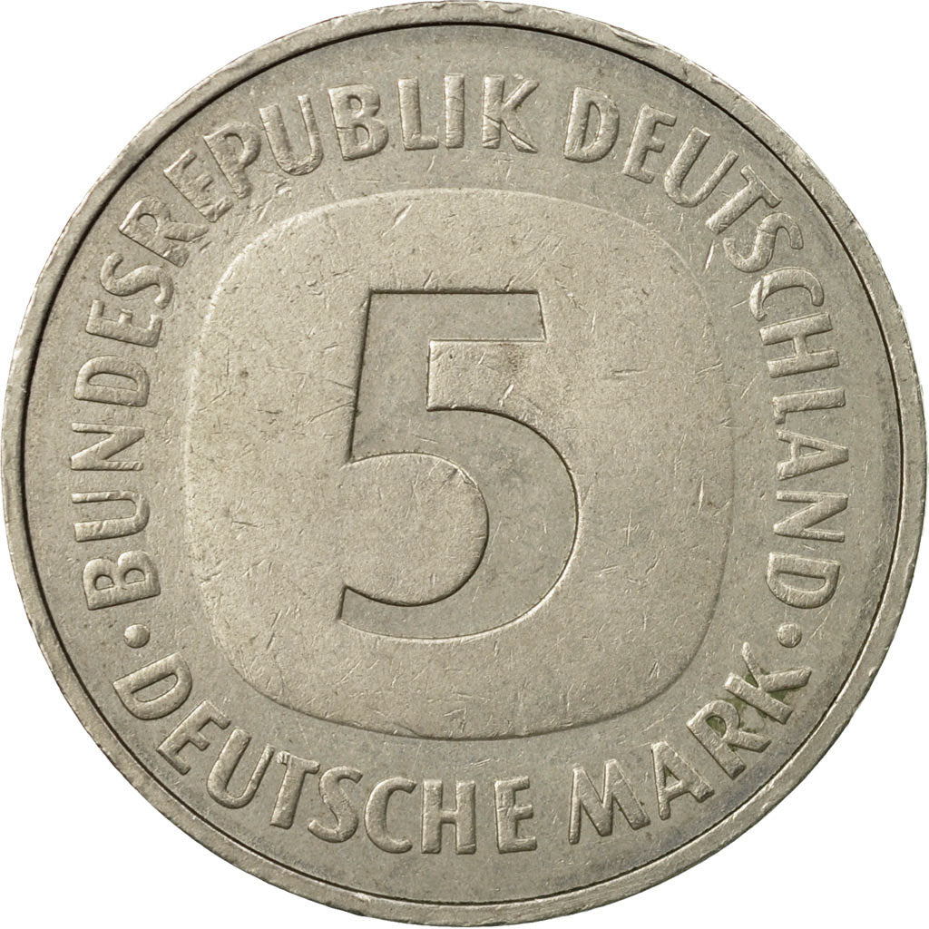 Münze, Bundesrepublik Deutschland, 5 Mark, 1987, Hambourg, S+, Copper-Nickel