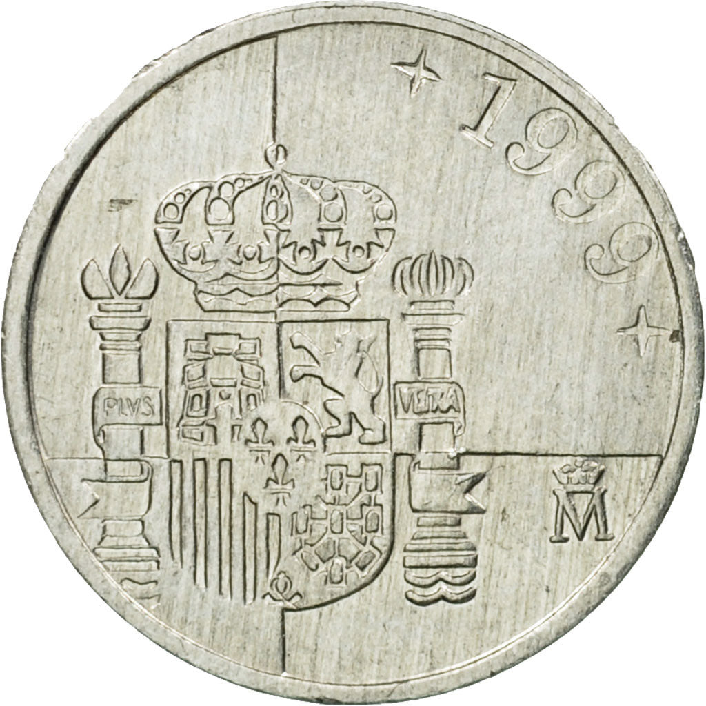 Moneda, España, Juan Carlos I, Peseta, 1999, MBC, Aluminio, KM:832