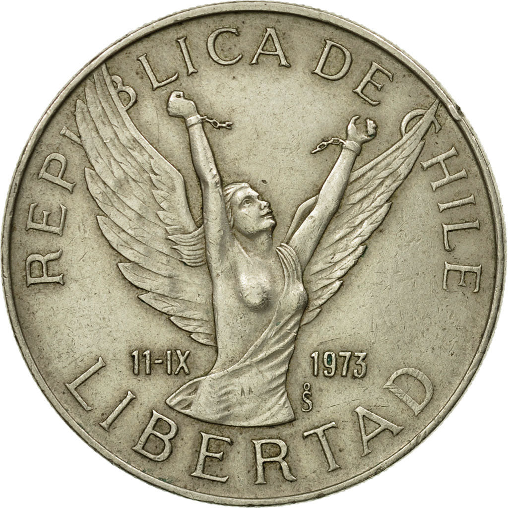 Münze, Chile, 10 Pesos, 1977, SS, Copper-nickel, KM:210