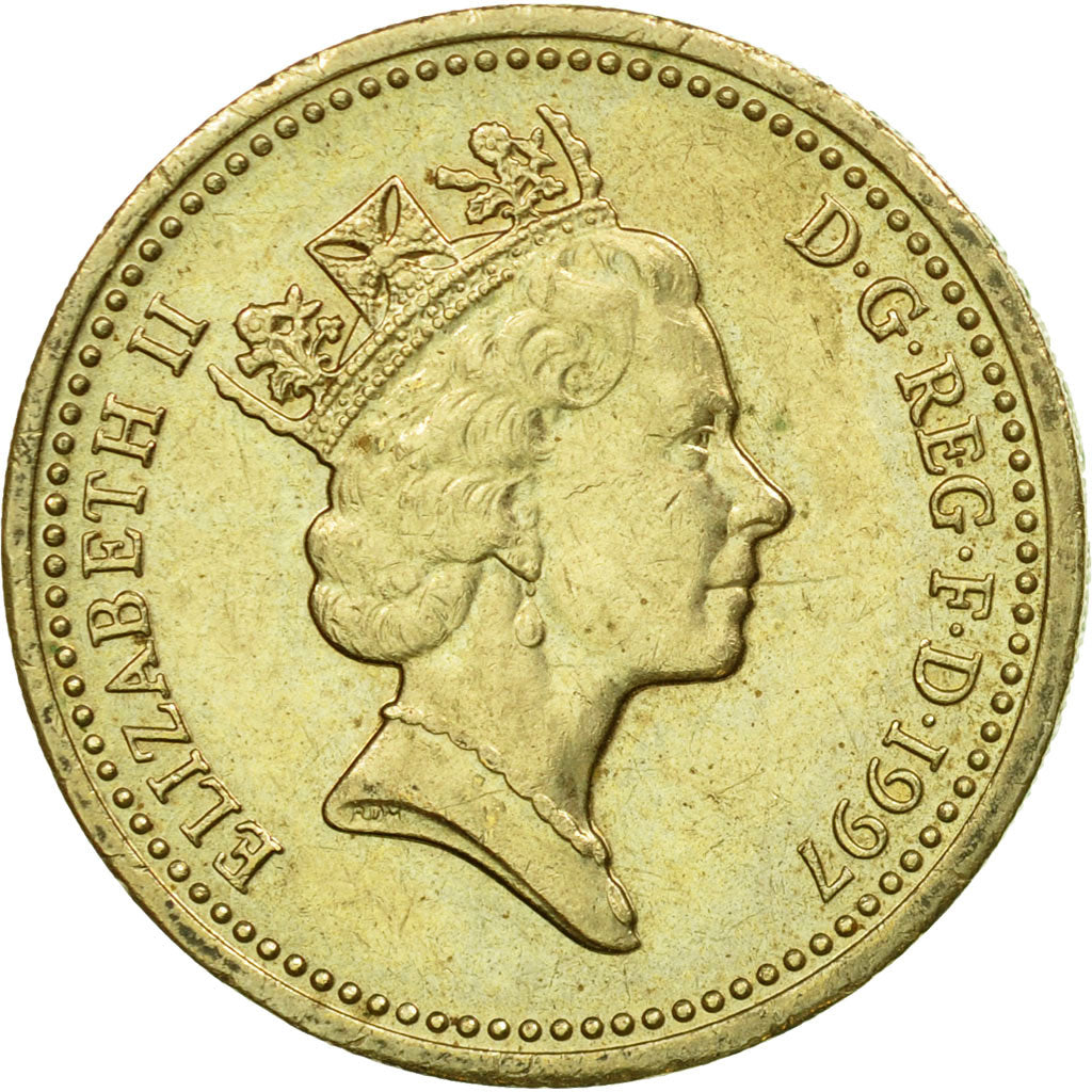Monnaie, Grande-Bretagne, Elizabeth II, Pound, 1997, TTB, Nickel-brass, KM:975