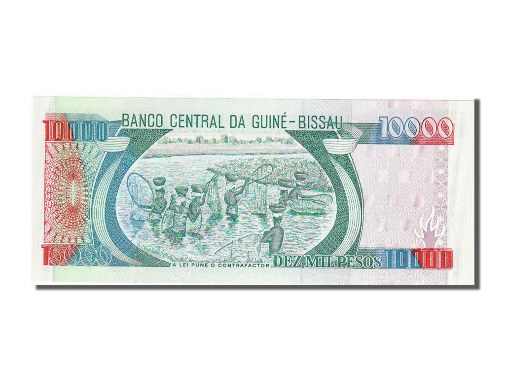 Guinea-Bissau, 10,000 Pesos, 1993, KM #15b, 1993-03-01, UNC(65-70), FR194931