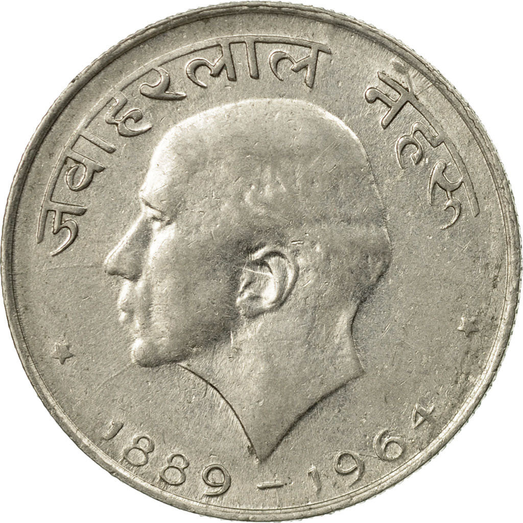 Munten, INDIAASE REPUBLIEK, 50 Paise, 1964, ZF, Nickel, KM:57