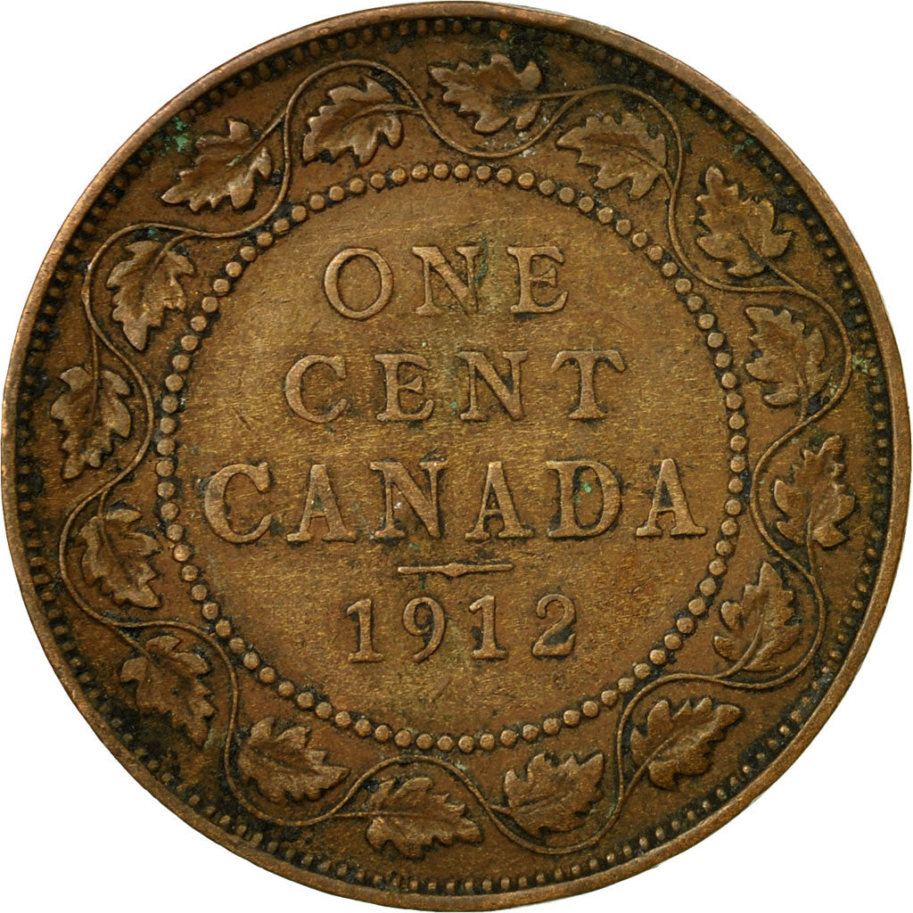 Moneta, Canada, George V, Cent, 1912, Royal Canadian Mint, Ottawa, MB+, Bronzo