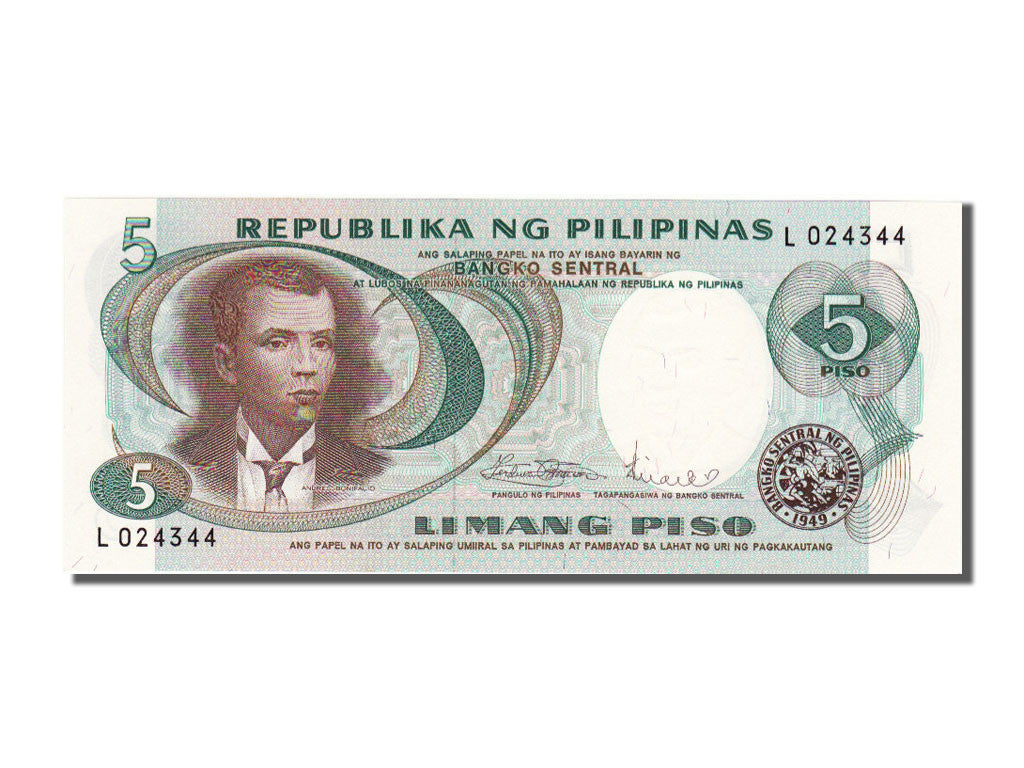 Philippines, 5 Piso, 1969, KM #143b, UNC(65-70), L024344