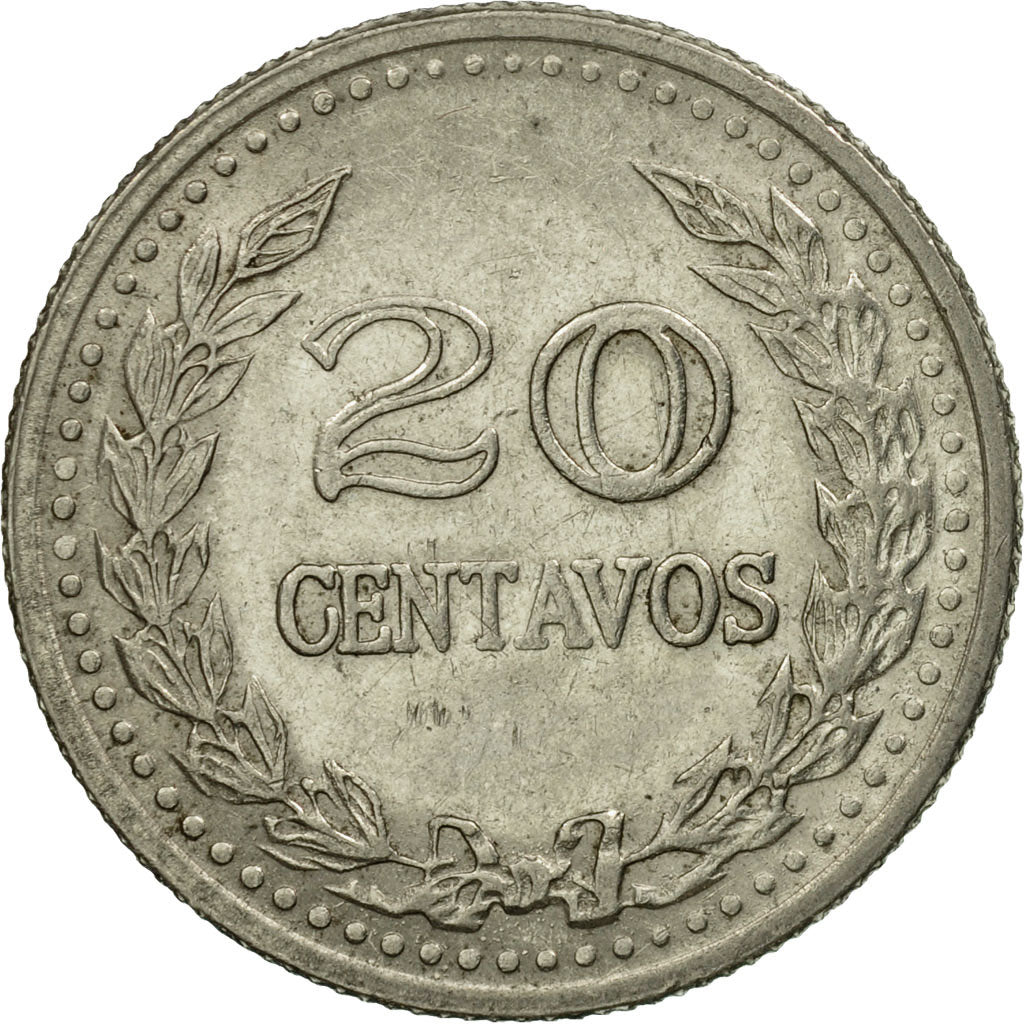 Coin, Colombia, 20 Centavos, 1975, EF(40-45), Nickel Clad Steel, KM:246.1