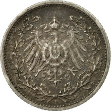 Munten, DUITSLAND - KEIZERRIJK, 1/2 Mark, 1907, Stuttgart, ZF, Zilver, KM:17