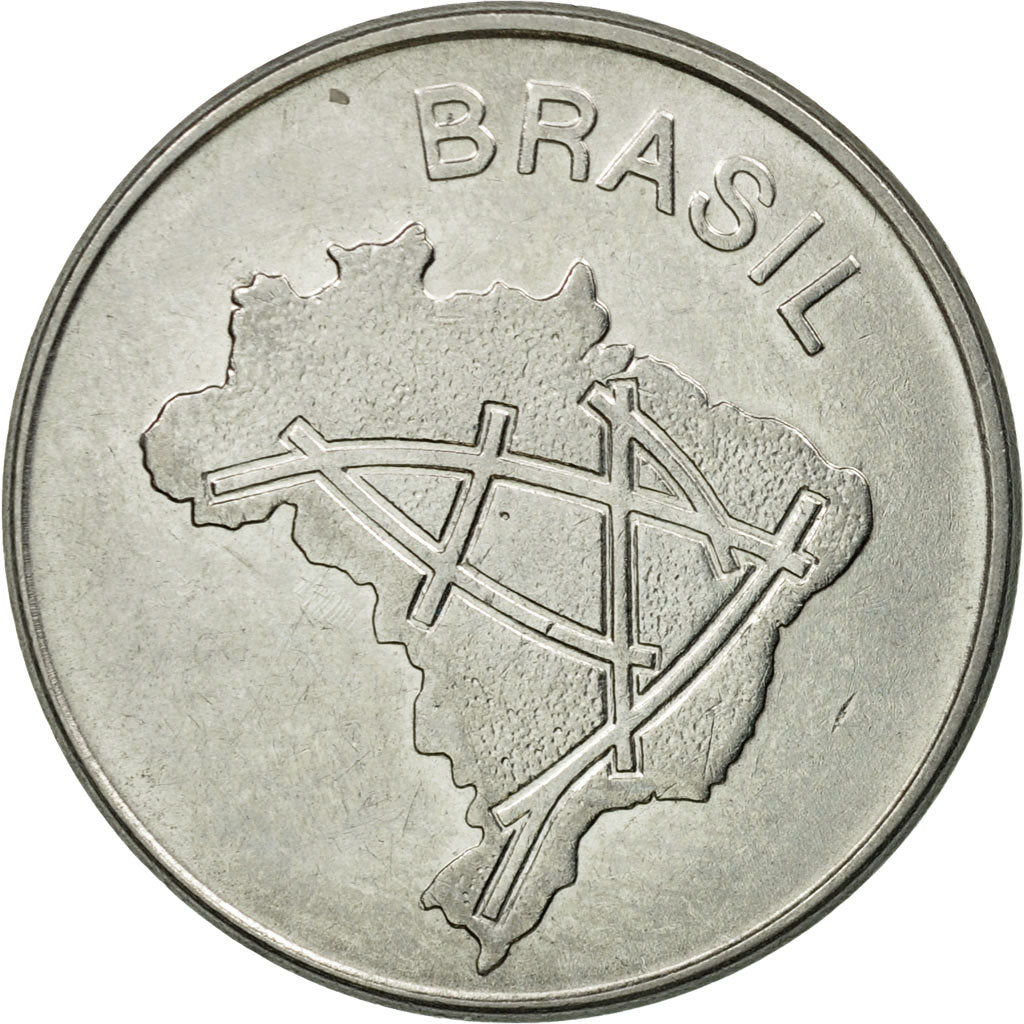 Coin, Brazil, 10 Cruzeiros, 1981, EF(40-45), Stainless Steel, KM:592.1