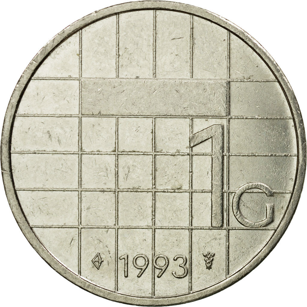 Münze, Niederlande, Beatrix, Gulden, 1993, S+, Nickel, KM:205