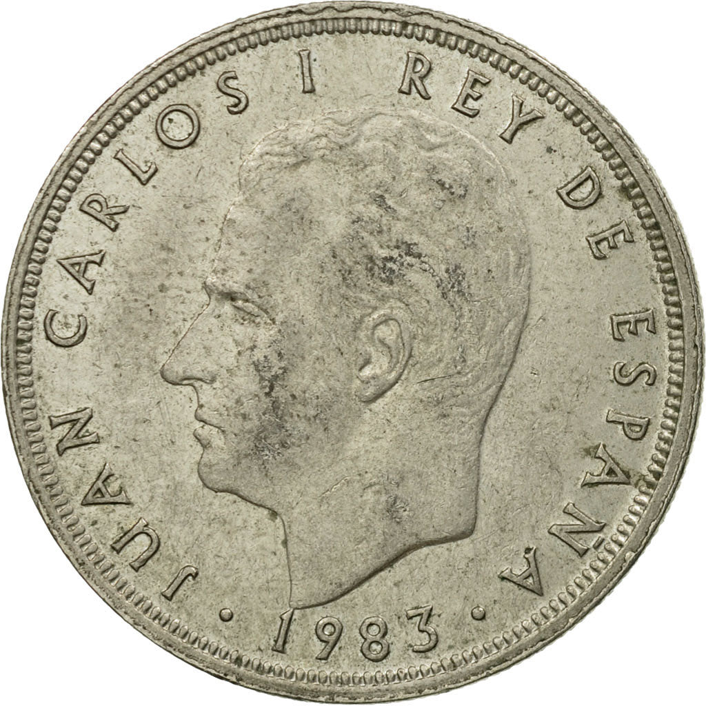 Coin, Spain, Juan Carlos I, 5 Pesetas, 1983, VF(30-35), Copper-nickel, KM:823