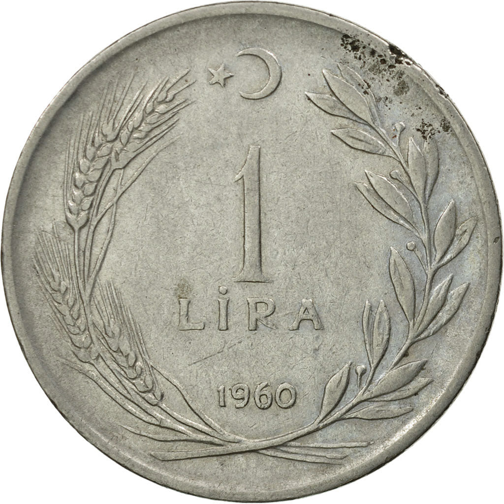 Coin, Turkey, Lira, 1960, VF(30-35), Stainless Steel, KM:889a.1