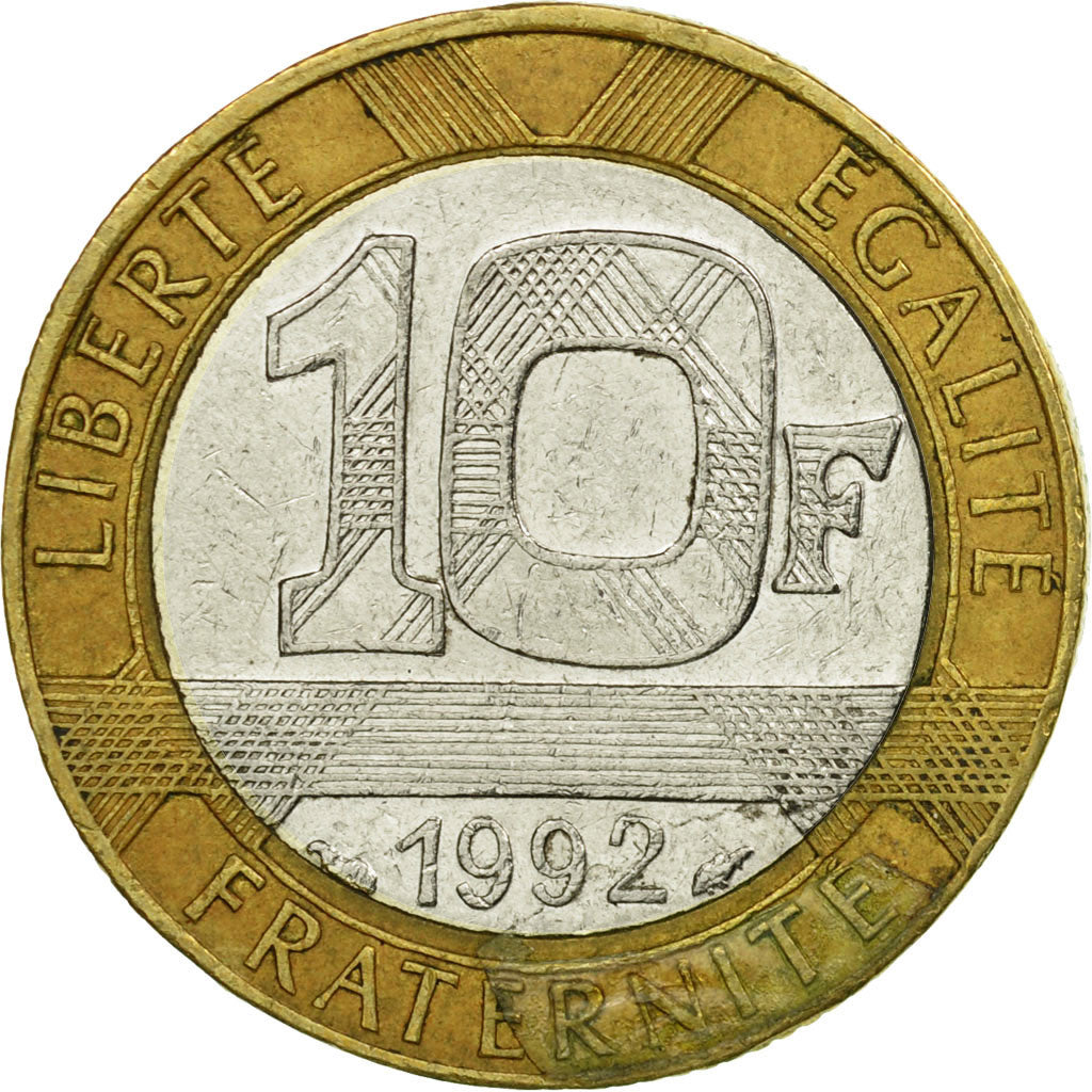 Coin, France, Génie, 10 Francs, 1992, Paris, VF(30-35), Bi-Metallic, KM:964.1