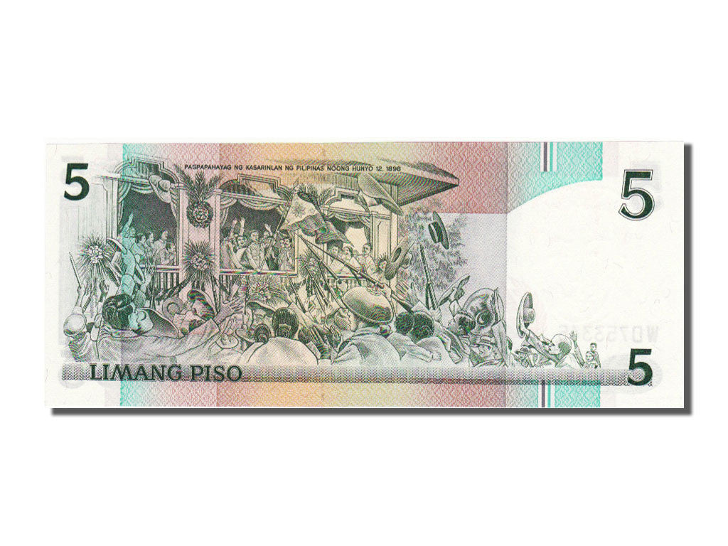 Billete, 5 Piso, 1985, Filipinas, UNC