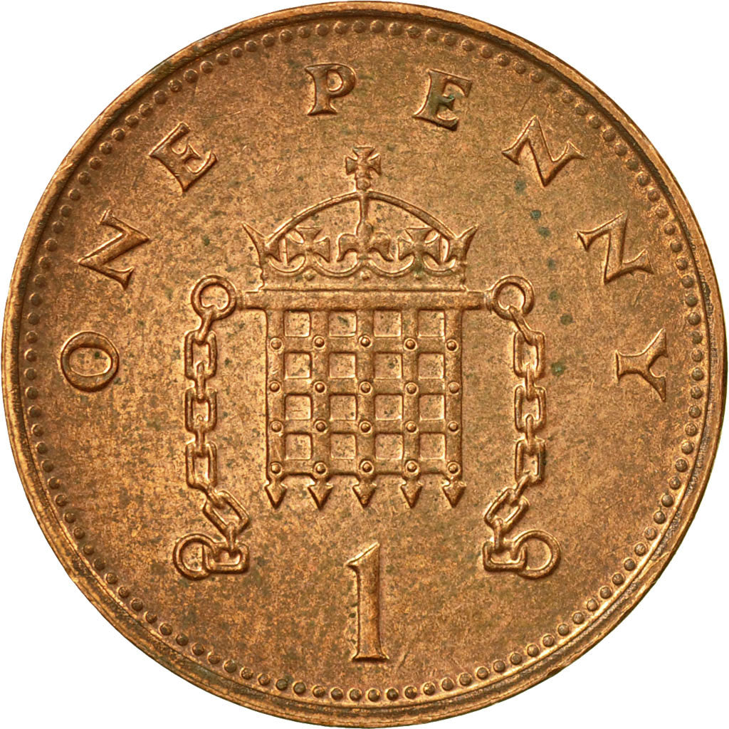 Moneta, Gran Bretagna, Elizabeth II, Penny, 1994, MB+, Acciaio placcato rame