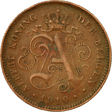 Coin, Belgium, Albert I, 2 Centimes, 1910, VF(30-35), Copper, KM:65