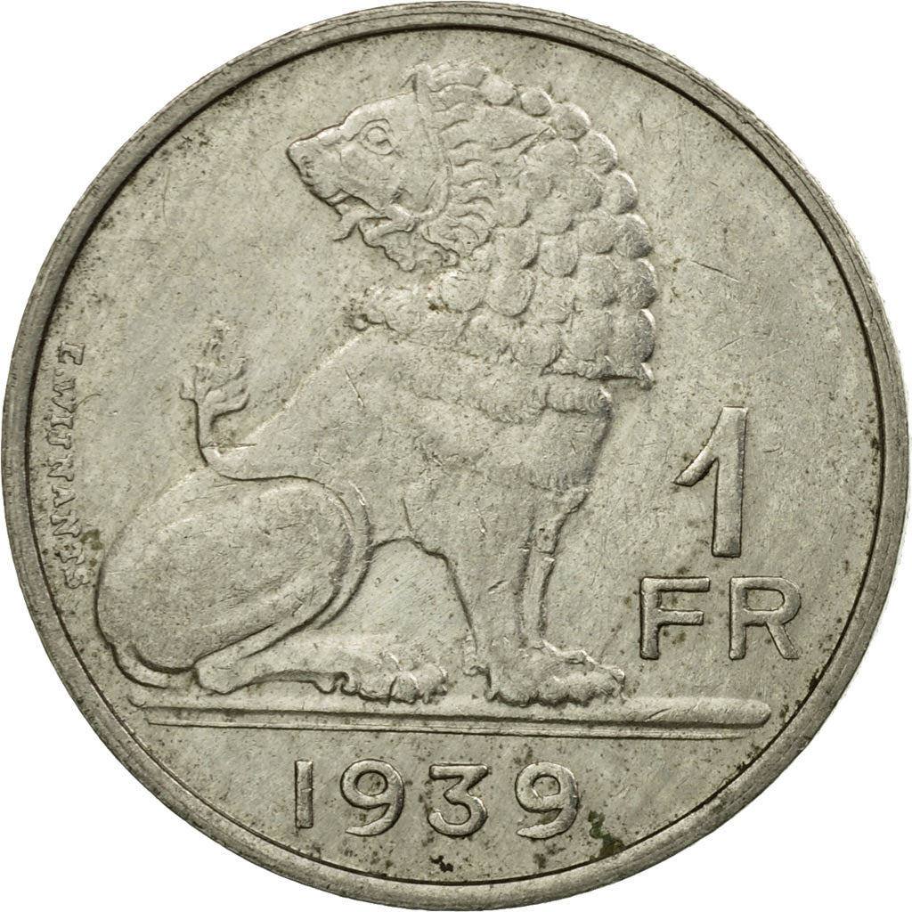 Coin, Belgium, Franc, 1939, VF(30-35), Nickel, KM:120