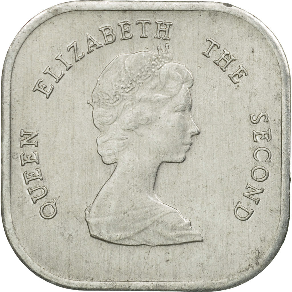 Münze, Osten Karibik Staaten, Elizabeth II, 2 Cents, 1981, SS, Aluminium, KM:11