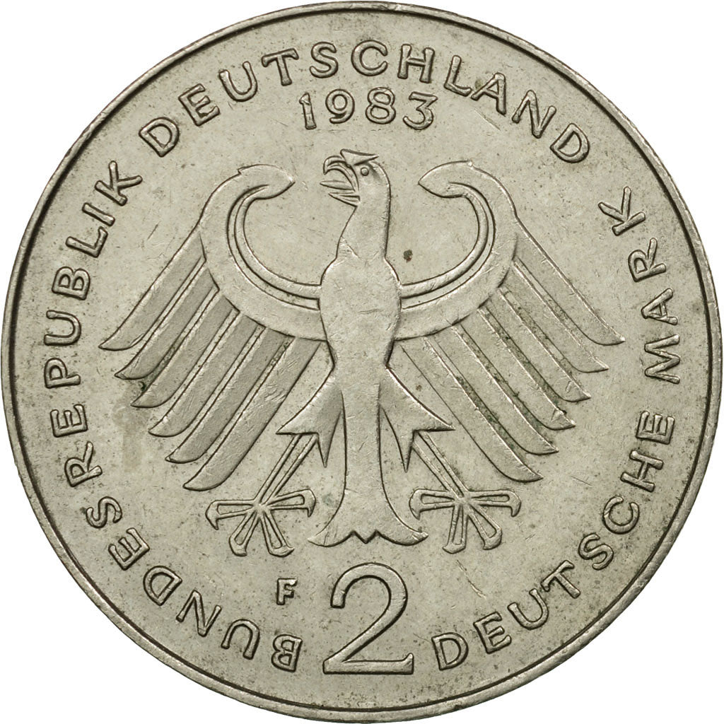 Munten, Federale Duitse Republiek, 2 Mark, 1983, Stuttgart, ZF, Copper-Nickel