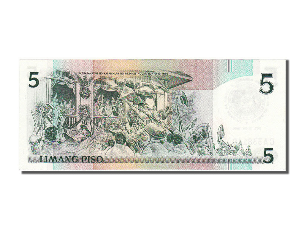 Philippines, 5 Piso, 1986, KM #175b, UNC(65-70), CA338118