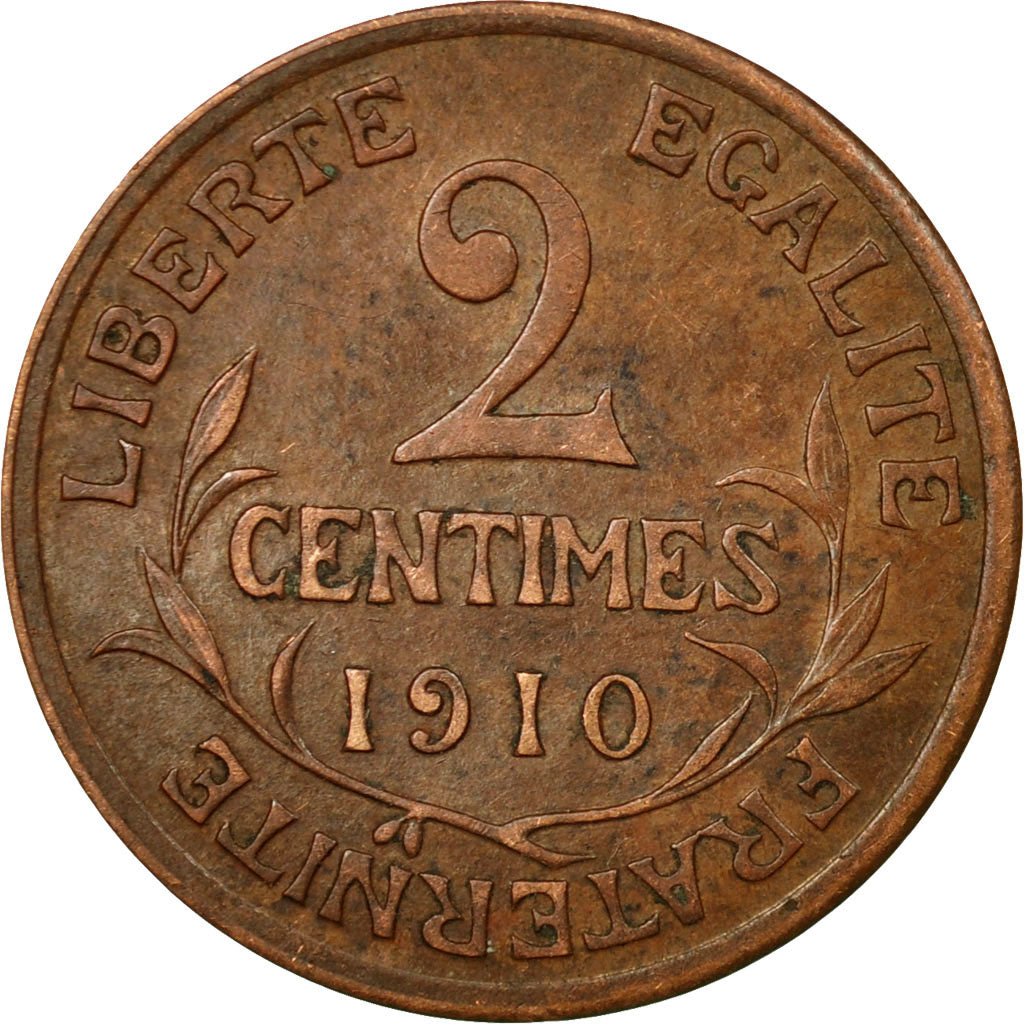Munten, Frankrijk, Dupuis, 2 Centimes, 1910, Paris, FR+, Bronze, KM:841