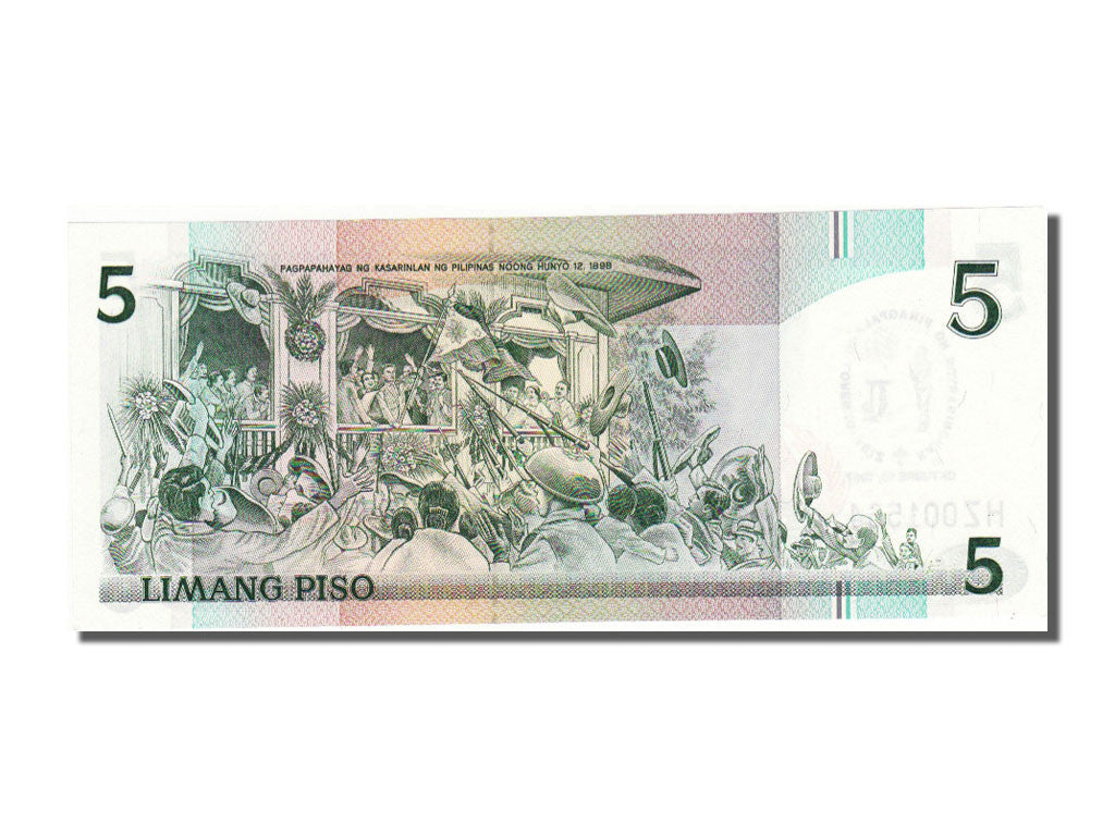 Philippines, 5 Piso, 1987, KM #176a, 1987-10-18, UNC(65-70), HZ001564