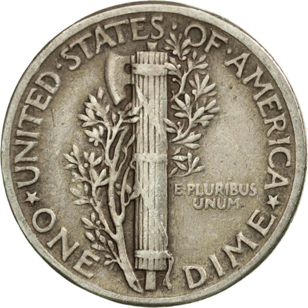 Coin, United States, Mercury Dime, Dime, 1945, U.S. Mint, Philadelphia