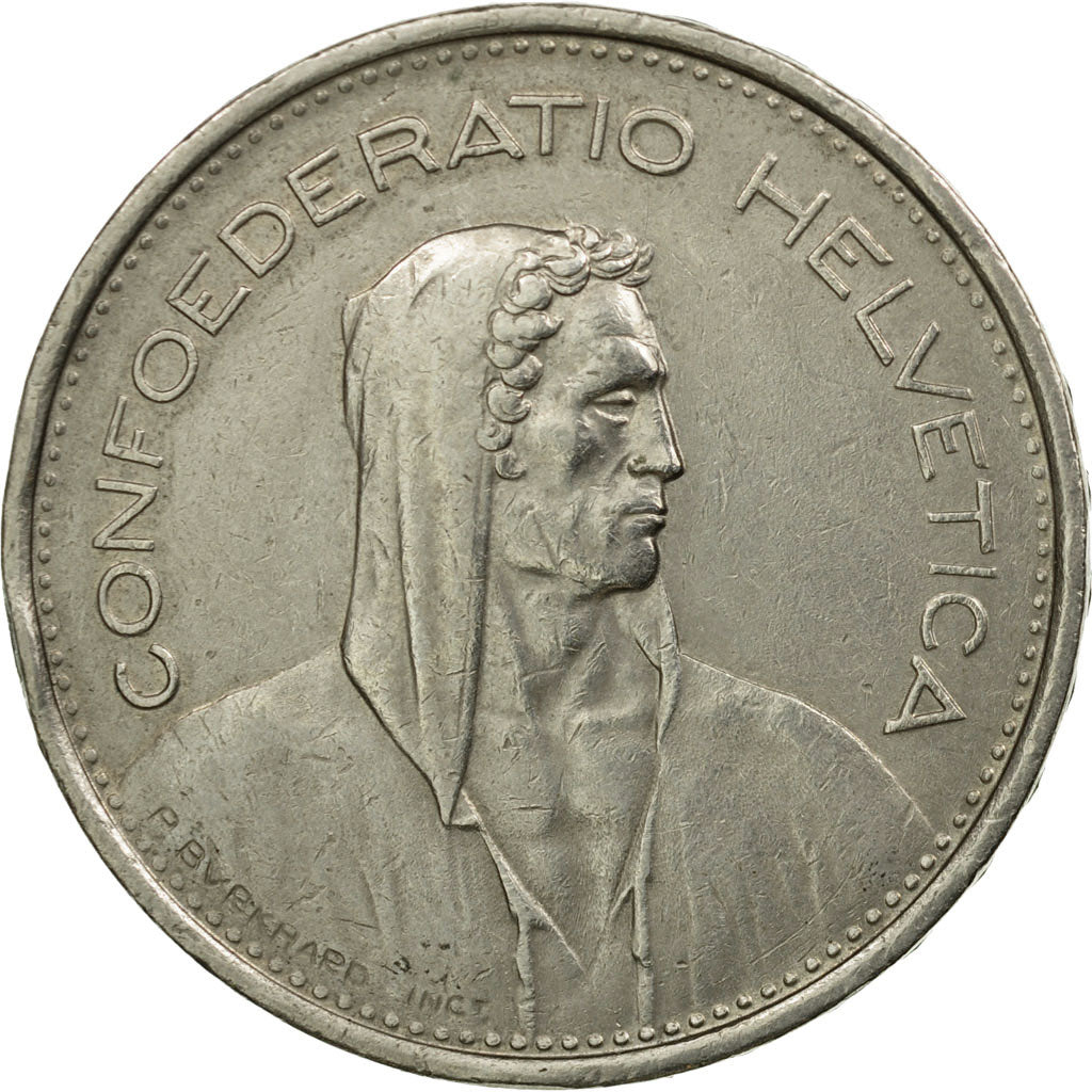 Coin, Switzerland, 5 Francs, 1968, Bern, EF(40-45), Copper-nickel, KM:40a.1
